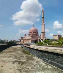 Building against cloudy sky