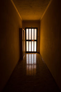 Empty corridor of building