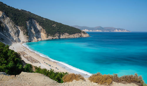 Myrtos beach, kefalonia, greece