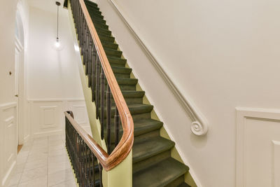 Low angle view of spiral staircase