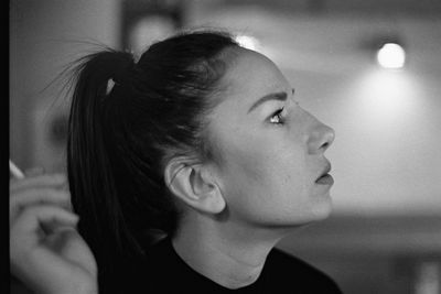 Close-up of young woman