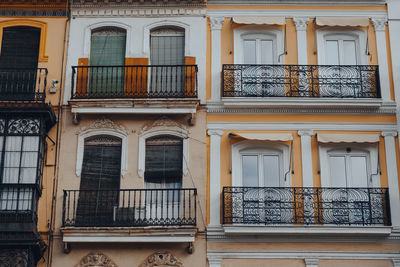 Traditional buildings on a street in seville, spain.