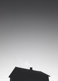 Low angle view of building against clear sky