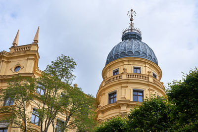 Low angle view of historical building against sky