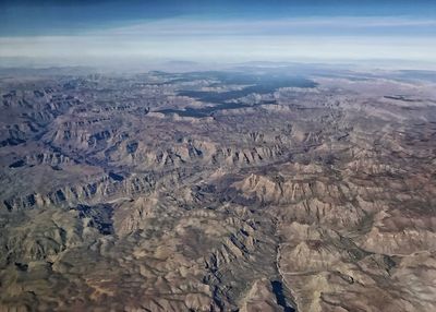 High angle view of landscape against sky