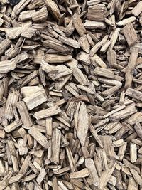 Full frame shot of firewood