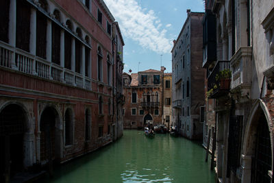 Canal amidst buildings in city of venice 