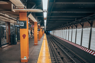 Railroad station platform