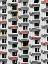 Full frame shot of residential apartment building