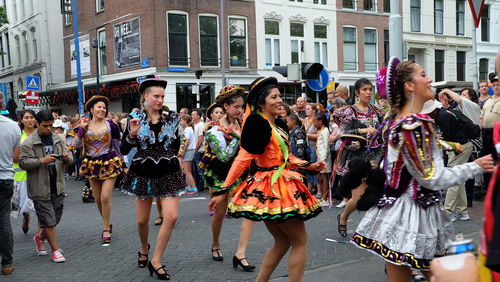 Group of people in market