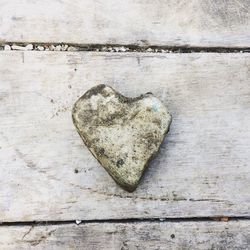 Close-up of heart shape on stone