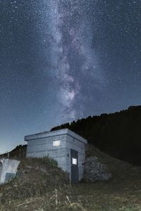 Building against sky at night