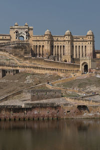 View of old building against clear sky