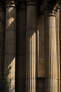 Low angle view of colonnade