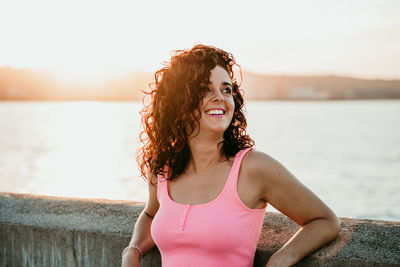 Close-up of smiling woman