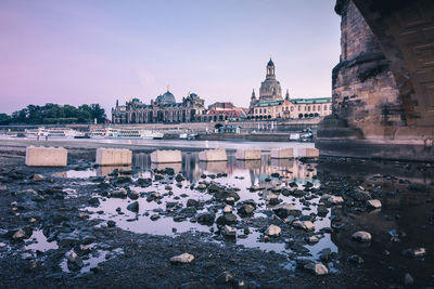 View of dresden from under bridge