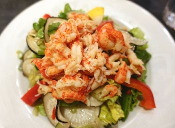 Close-up of salad in plate