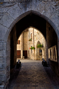 Archway of old building