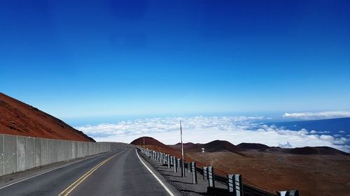 Road against blue sky