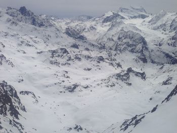 Scenic view of snowcapped mountains