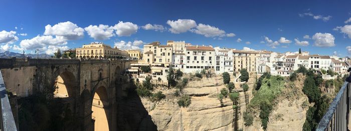 Panoramic view of buildings against sky