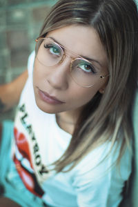 Close-up portrait of young woman