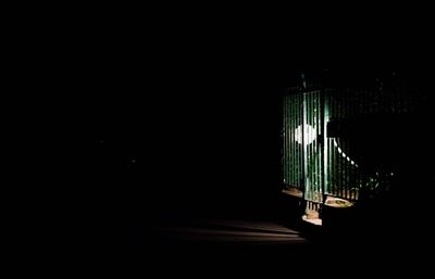 View of illuminated lamp at night