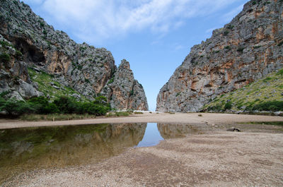 Scenic view of mountain against sky