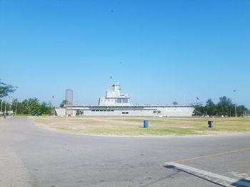 Built structure against clear blue sky