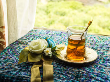 Close-up of drink on table