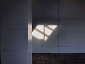 Sunlight falling on wall at home