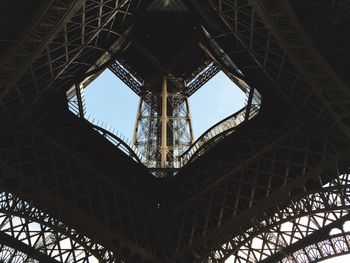 Low angle view of eiffel tower