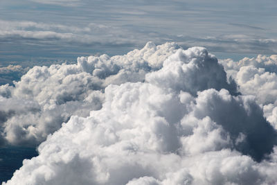 Aerial view of clouds in sky