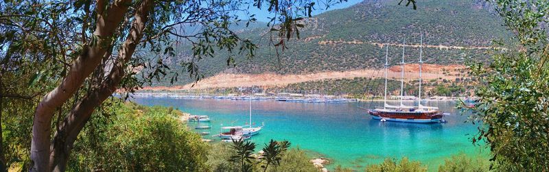 Boats in sea