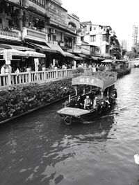 View of canal in city