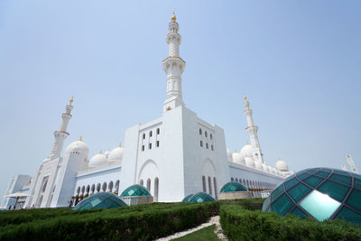 Low angle view of cathedral against clear sky