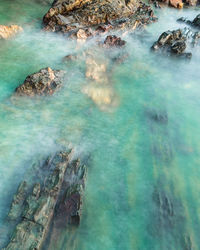 Aerial view of waterfall