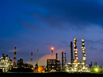 Blue hour at oil refineries.