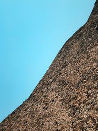 Low angle view of building against clear blue sky