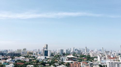 Scenic view of cityscape against sky