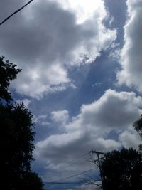 Low angle view of cloudy sky