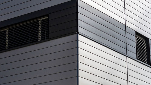 Low angle view of modern building against sky