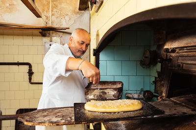 Chef preparing food