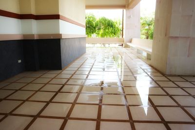 Empty corridor of building