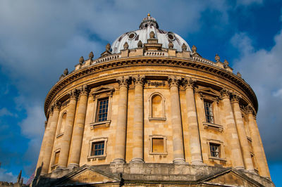 Low angle view of historical building against sky