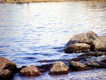 Rocks in sea