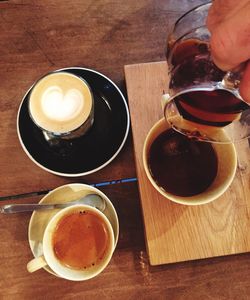 Coffee cup on table