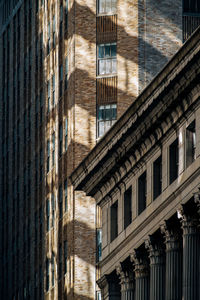 Low angle view of modern building in city