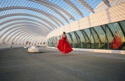 Close-up of red wall