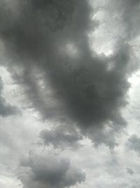 Low angle view of storm clouds in sky